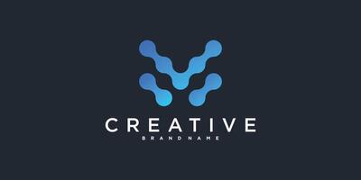 Molecul tech design element idea with modern concept. Premium vector