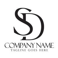 Creative letter SD or DS logo design concept for a business and a company identity vector