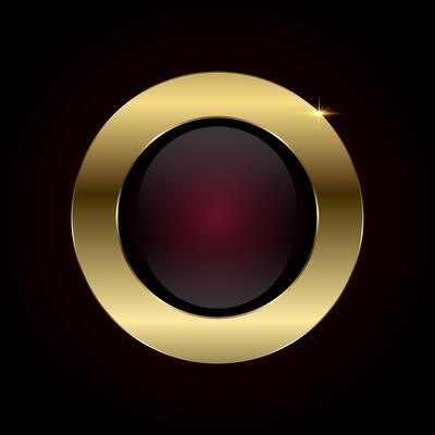 Luxury gold circle button, banner, web bar, design. A premium button element illustration design for web UI-UX with Sparkling golden frames