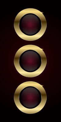 A Group of premium buttons element illustration design for web UI-UX . and Set of three Luxury gold circle buttons, banner, web bar, design