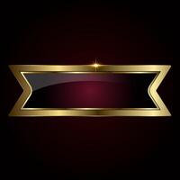 The angular design and sharp edges bring a contemporary edge, while the golden sheen adds timeless sophistication. and dark red Button web steel on dark background vector