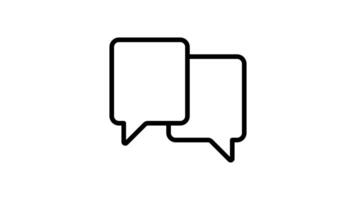 Animated two speech bubbles with lines inside perfect for dialogue video