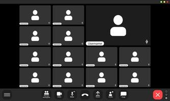 conference user interface, conference calls window vector