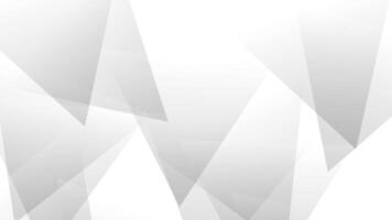 White abstract geometric background with soft triangles video