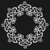 Original light pattern of round shape on dark background for tiles or fabric vector
