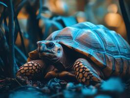 Elder Turtle in Natural Surroundings photo