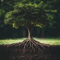 Emblematic Family Tree with Supporting Roots photo