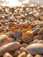 Eyewear Resting on Stony Beach in Strong Sun photo