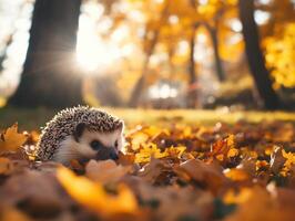 Hedgehogs Joy During Dinner photo