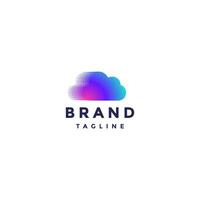 Colored Clouds Speed Lines Logo Design. High Speed Color Clouds Logo Design. vector