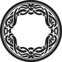 Abstract Pattern Round Border or Frame vector