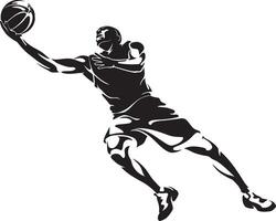 Abstract Basketball Lay-up vector