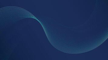Modern abstract background featuring a digital wave made of glowing dots over a dark blue theme ideal for web and design use vector