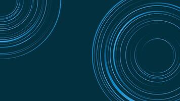 Modern abstract background with glowing blue tech circles and digital rings on dark backdrop design vector