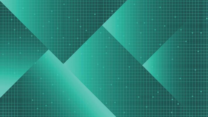 Futuristic green background with overlapping diagonal shapes and digital grid pattern perfect for modern tech designs web templates and data themed presentations