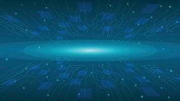 Abstract blue tech background featuring digital circuits and glowing elements perfect for modern themes vector