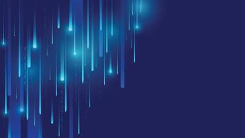 Technology themed digital abstract design with vertical glowing lines and binary code on dark blue vector
