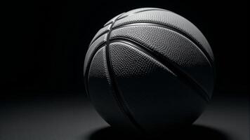 Basketball Close Up-On Black Background photo