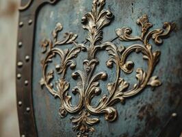 Antique Crest with Ornate Imprints photo