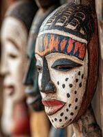 Ancient Masks Conveying Lore photo
