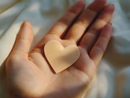 Heart Patch on Soft Surface photo