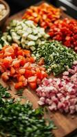 Segmented Ingredients of Vibrant Tacos photo