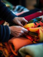 Giving Out Warmth with Blankets photo