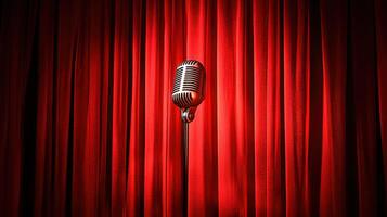 Unoccupied Auditorium with Setup Mic photo