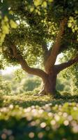 Ancient Oaks Grand Branches Caught in Warm Daylight photo
