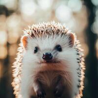 Hedgehog with a Peculiar Face photo