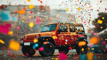Stunning Display of Breaking Confetti photo
