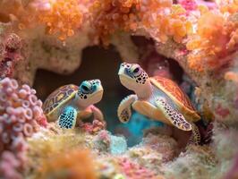 Marine Journey Turtles and Coral Pathways photo