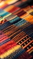 Kente Weaving Details Enlarged photo