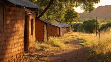 Dawns Glow on Rustic Homestead photo