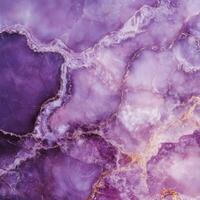 Rare Crystal Growth Patterns in Distinct Purple Marble photo
