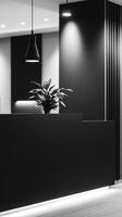 Reception Sign in Monochrome photo