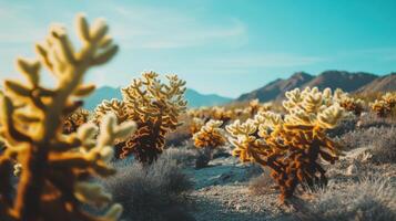Enchanting Cacti in Arid Oasis photo