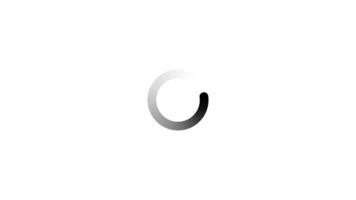 Circle Loading icon loop Loading Icon black and white with a 60fps black background video