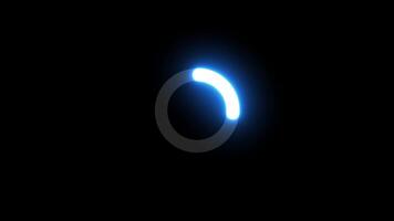 Loading wheel animation. loading icon animation. Loading Circle with Glow. Loading Animation on black Background video