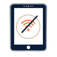 Visual representation of a no data error with devices and warning icons, suitable for tech troubleshooting content. vector