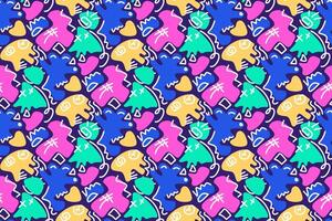 Vibrant abstract pattern ideal for textiles, wallpapers, and modern graphic applications. vector