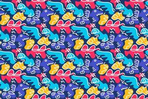 Vibrant abstract pattern ideal for textiles, wallpapers, and modern graphic applications vector