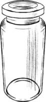 Clear Glass Storage Jar with Lid for Keeping and Preserving Various Items Securely vector