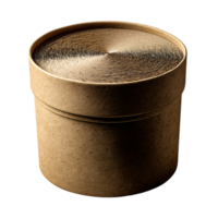 Elegant Round Kraft Paper Box with Smooth Lid and Simple Design for Various Uses png