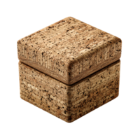 Elegant Cork Box with Smooth Surface and Square Design for Stylish Storage Solutions png