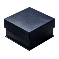 Elegant black gift box with a smooth matte finish for special occasions and presentations png