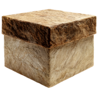 Textured Stone Box with Natural Appearance and Unique Surface Patterns png
