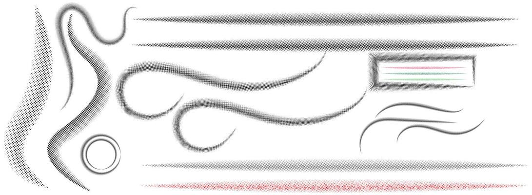 Realistic geometric dotted halftone texture shape on white background. Multiple style dotted shape patterns. Dotted texture effects. Trendy backdrop halftone dot art and designs.