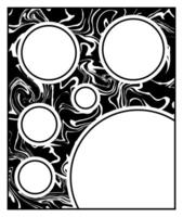 Modern cover poster event template with black and white abstract fluid background. Dynamic liquid marble wave texture. vector