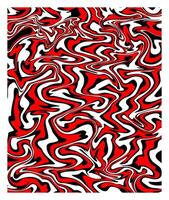 Marble texture. Dynamic liquid pattern in black, red, white. bright wavy lines. fluid background for your design project vector